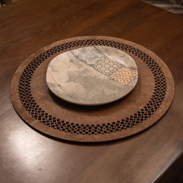 Hermia Seljuk Wenge - Juego de 4 Salvamanteles de Madera